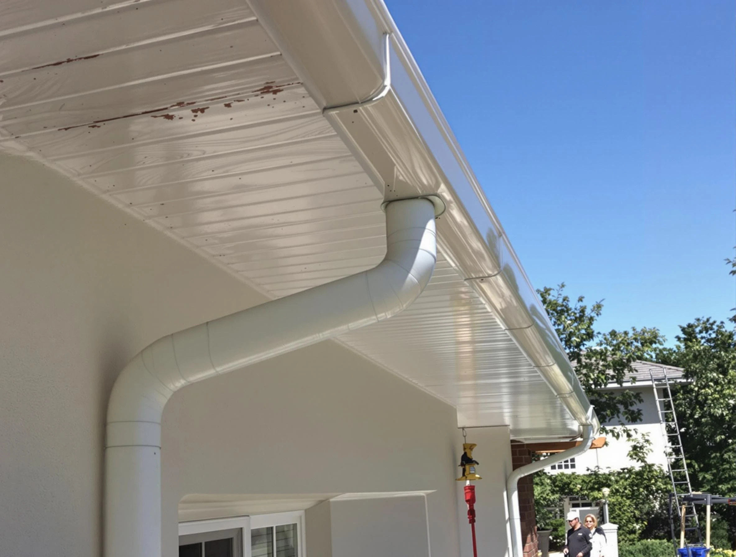 On-site seamless gutter fabrication by Hudson Roofing Company in Hudson, OH